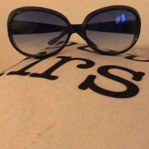 Vintage blue Halston, sunglasses by color and optics
